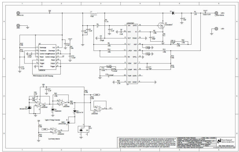 Ambient LED light circuit diagram driver
